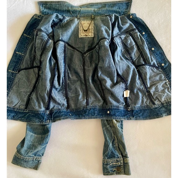 Sybilla Jean jacket woman’s/teens cute butterfly emblem size S - Picture 6 of 11